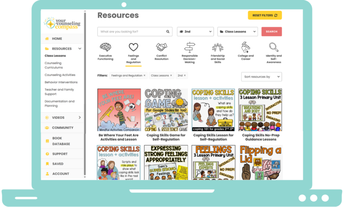 Preview of the Your Counseling Compass member resource library